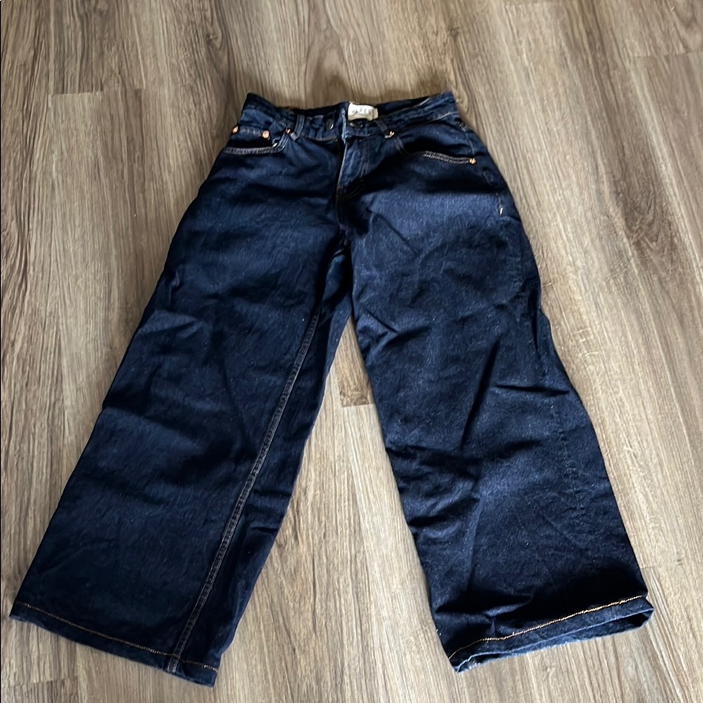 Motel Rocks Dark Blue Flare Jeans